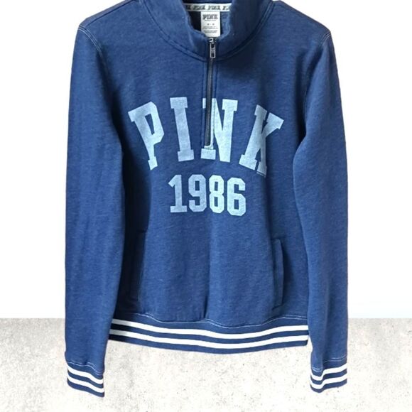 PINK VICTORIA SECRET Women's 1/2 Zip Pullover Sweatshirt. - Picture 2 of 8